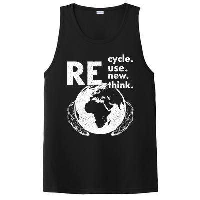 Recycle Reuse Renew Rethink Earth Day Environmental Activism PosiCharge Competitor Tank