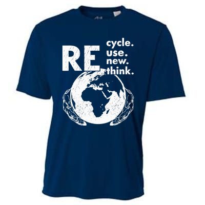 Recycle Reuse Renew Rethink Earth Day Environmental Activism Cooling Performance Crew T-Shirt