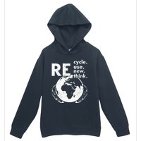 Recycle Reuse Renew Rethink Earth Day Environmental Activism Urban Pullover Hoodie