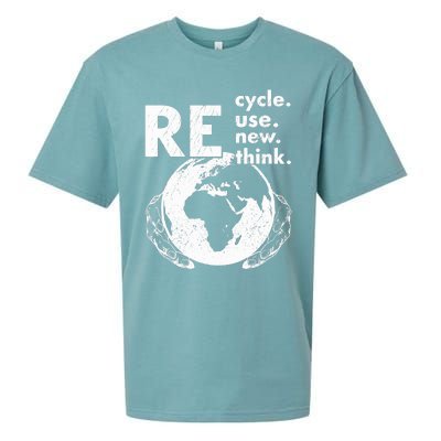 Recycle Reuse Renew Rethink Earth Day Environmental Activism Sueded Cloud Jersey T-Shirt