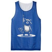 Retro Raccoon Rock Music Mesh Reversible Basketball Jersey Tank