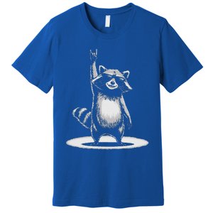 Retro Raccoon Rock Music Premium T-Shirt