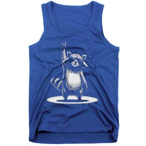 Retro Raccoon Rock Music Tank Top