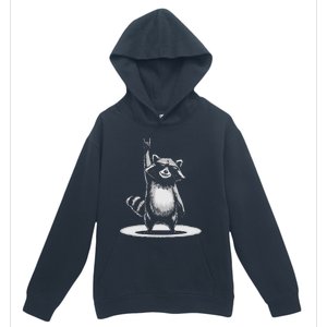 Retro Raccoon Rock Music Urban Pullover Hoodie