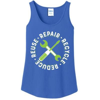 Repair Recycle Reduce Reuse Tinkers And Makers Design Gift Ladies Essential Tank