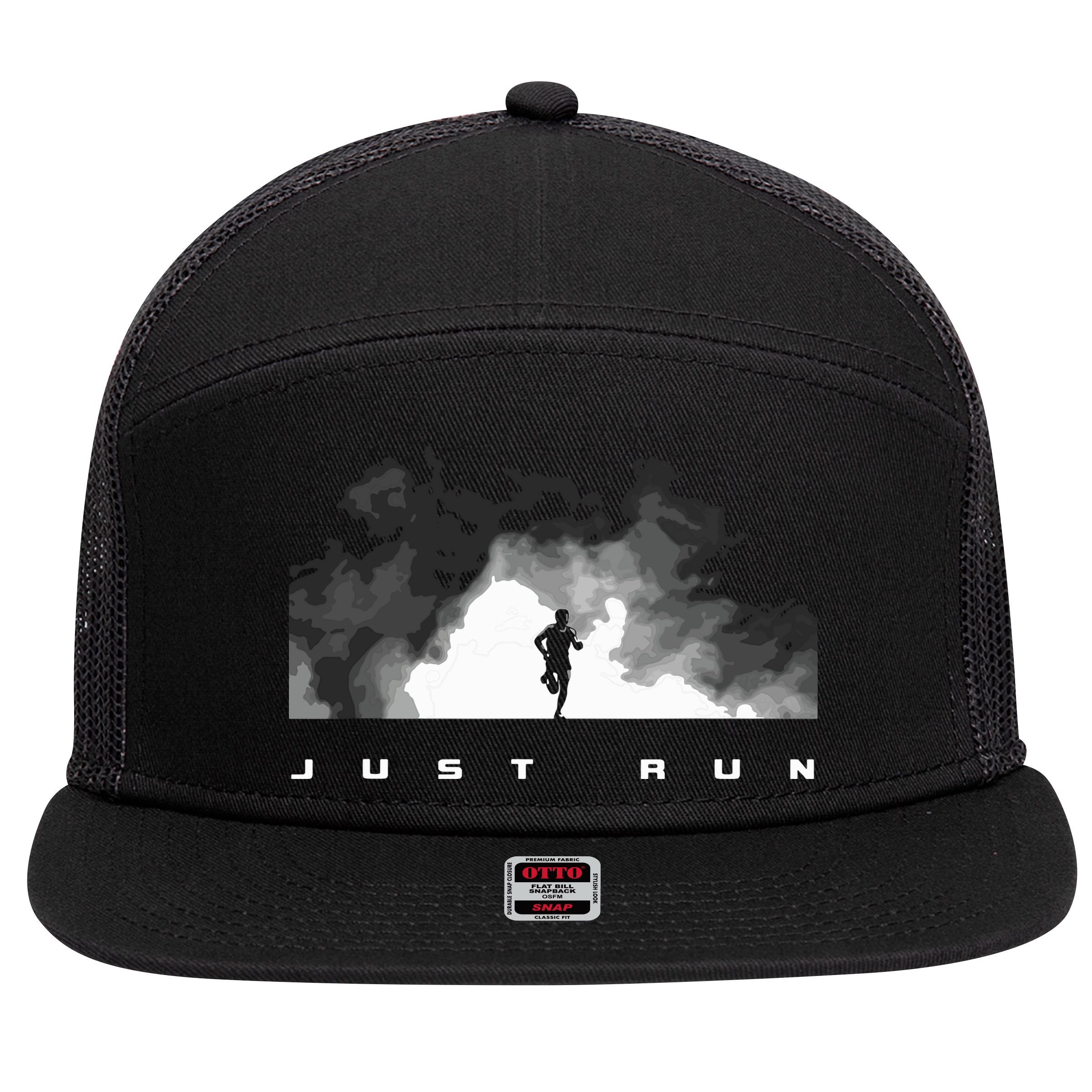 Runner Running 7 Panel Mesh Trucker Snapback Hat