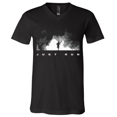 Runner Running V-Neck T-Shirt