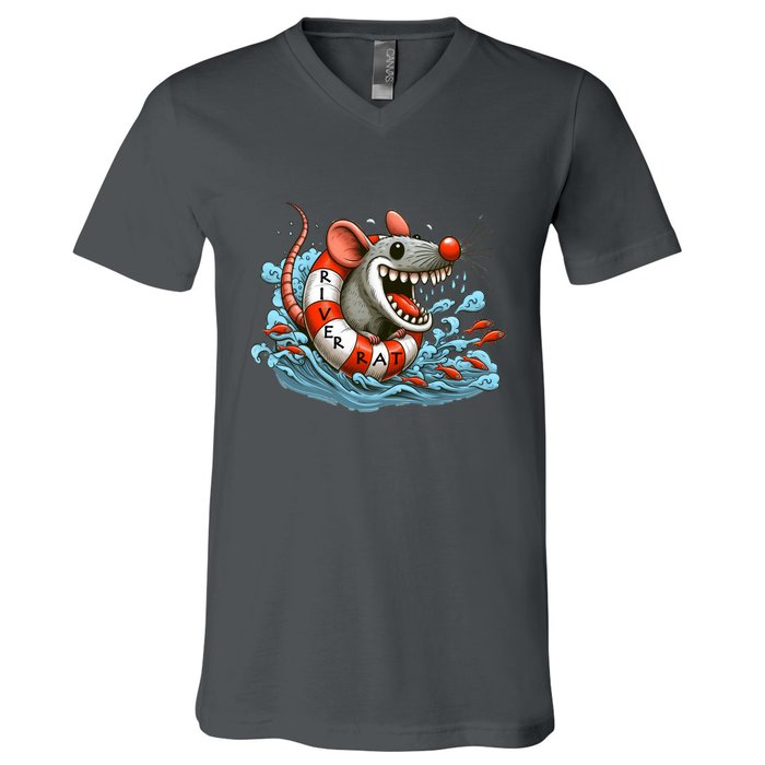 River Rat Rafting V-Neck T-Shirt