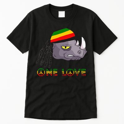 Rasta Rhino Reggae One Love Rastafarian Roots Jamaican Pride Tall T-Shirt