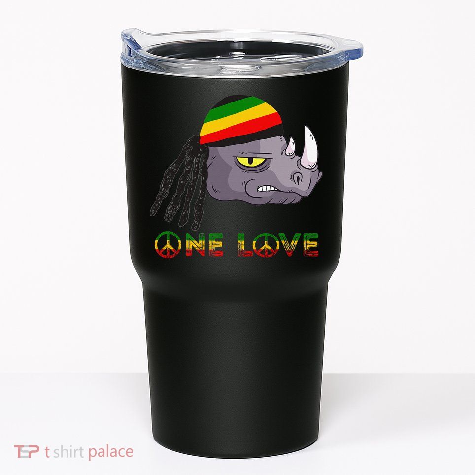 Rasta Rhino Reggae One Love Rastafarian Roots Jamaican Pride Tumbler