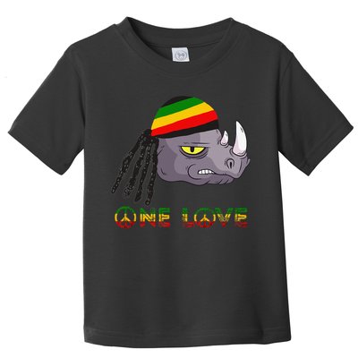 Rasta Rhino Reggae One Love Rastafarian Roots Jamaican Pride Toddler T-Shirt