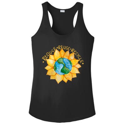 Reduce Reuse Recycle Gift Ladies PosiCharge Competitor Racerback Tank