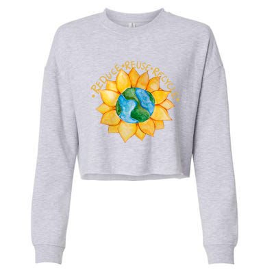 Reduce Reuse Recycle Gift Cropped Pullover Crew