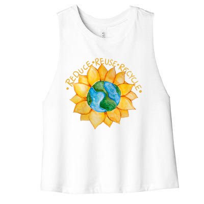 Reduce Reuse Recycle Gift Women's Racerback Cropped Tank