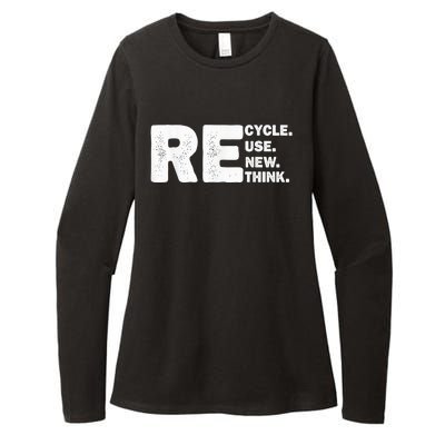 Recycle Reuse Renew Rethink Earth Day Environmental Activism Womens CVC Long Sleeve Shirt