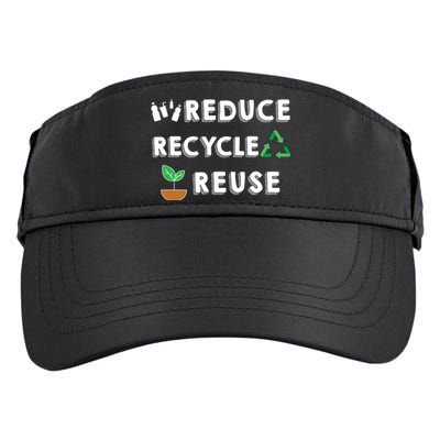 Reduce Recycle Reuse Environt Pollution Waste Awareness Gift Adult Drive Performance Visor