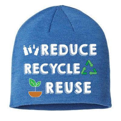 Reduce Recycle Reuse Environt Pollution Waste Awareness Gift Sustainable Beanie