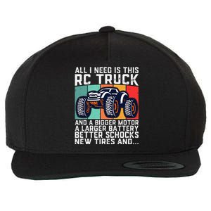 Rc Racing Rc Truck Lover Funny Radio Controlled Rc Car Joke Wool Snapback Cap