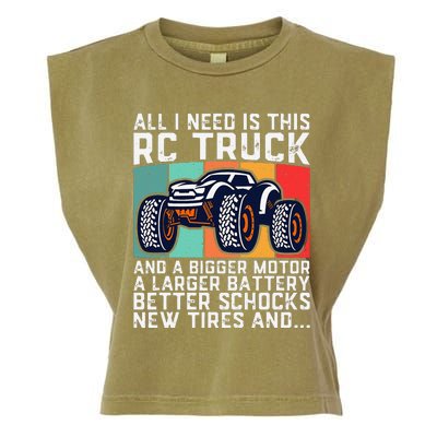 Rc Racing Rc Truck Lover Funny Radio Controlled Rc Car Joke Garment-Dyed Women's Muscle Tee