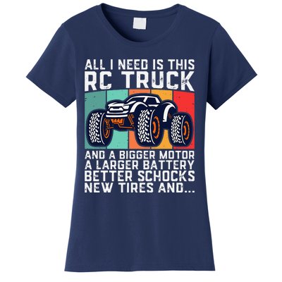 Rc Racing Rc Truck Lover Funny Radio Controlled Rc Car Joke Women's T-Shirt