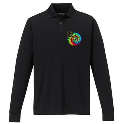 Rubik Rubix Rubics Player Cube Sunflower Color Math Lovers Performance Long Sleeve Polo