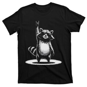 Retro Raccoon Rock Music Gift Funny Raccoon T-Shirt