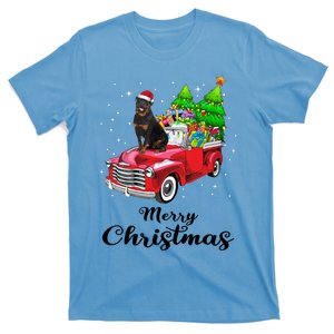 Rottweiler Ride Red Truck Christmas Pajama Gift T-Shirt