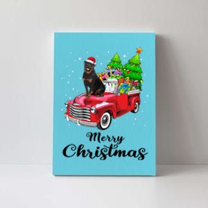 Rottweiler Ride Red Truck Christmas Pajama Gift Canvas