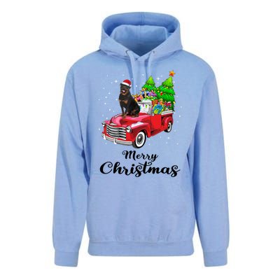 Rottweiler Ride Red Truck Christmas Pajama Gift Unisex Surf Hoodie