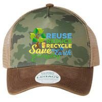 Reuse Reduce Recycle Save The Earth Everyday Gift Legacy Tie Dye Trucker Hat