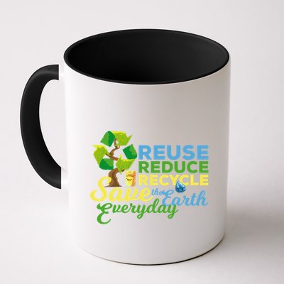 Reuse Reduce Recycle Save The Earth Everyday Gift Mug