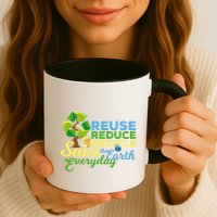 Reuse Reduce Recycle Save The Earth Everyday Gift Mug
