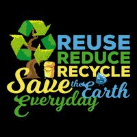 Reuse Reduce Recycle Save The Earth Everyday Gift Drawstring Bag