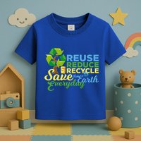Reuse Reduce Recycle Save The Earth Everyday Gift Toddler T-Shirt