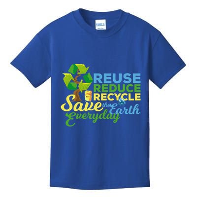 Reuse Reduce Recycle Save The Earth Everyday Gift Kids T-Shirt