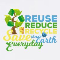 Reuse Reduce Recycle Save The Earth Everyday Gift Garment-Dyed Sweatshirt