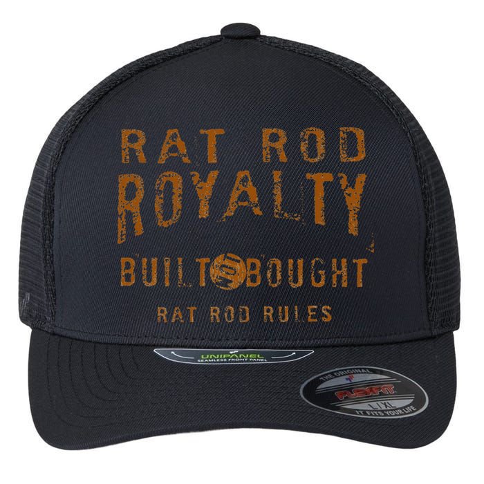 Rat Rod Royalty Vintage Hot Rod Built Not Bought Flexfit Unipanel Trucker Cap