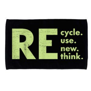 Recycle Reuse Renew Rethink Crisis Environmental Activism Microfiber Hand Towel