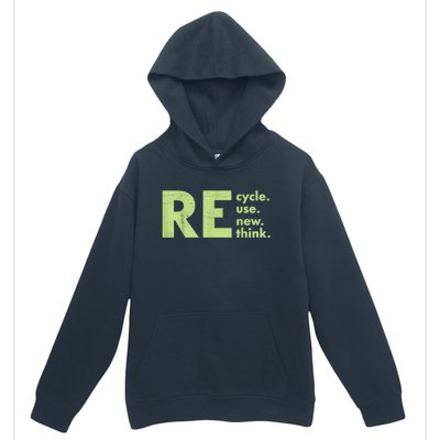 Recycle Reuse Renew Rethink Crisis Environmental Activism Urban Pullover Hoodie