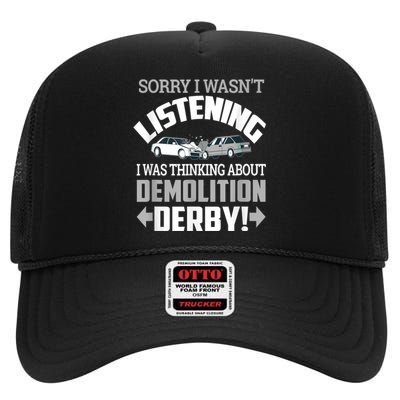 Road Rage Racer: Demo Derby On Race Tracks High Crown Mesh Back Trucker Hat