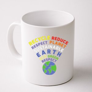 Recycle Reduce Respect Planet Nature Protect Hour Day Earth Coffee Mug