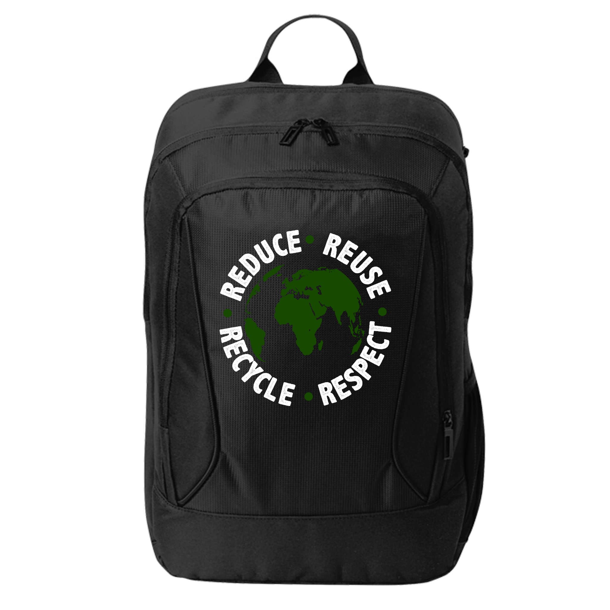 Recycle Reduce Reuse Respect Earth Day City Backpack