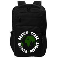 Recycle Reduce Reuse Respect Earth Day Impact Tech Backpack