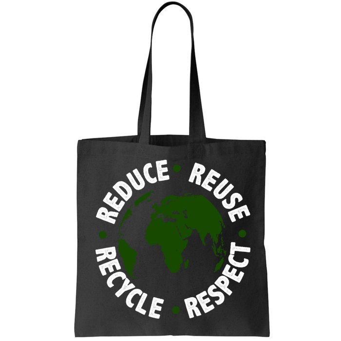 Recycle Reduce Reuse Respect Earth Day Bag