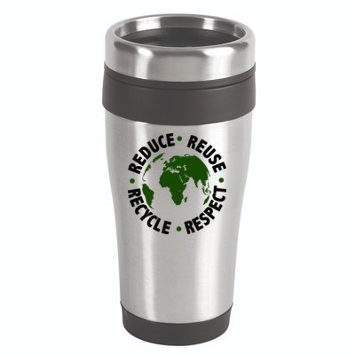 Recycle Reduce Reuse Respect Earth Day 16oz Travel Tumbler