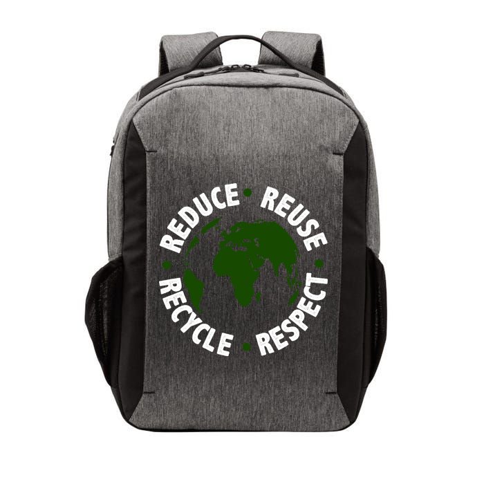 Recycle Reduce Reuse Respect Earth Day Vector Backpack