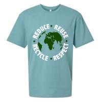 Recycle Reduce Reuse Respect Earth Day Sueded Cloud Jersey T-Shirt