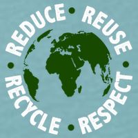 Recycle Reduce Reuse Respect Earth Day Sueded Cloud Jersey T-Shirt