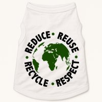 Recycle Reduce Reuse Respect Earth Day Doggie Tank