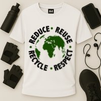 Recycle Reduce Reuse Respect Earth Day Performance Shirt